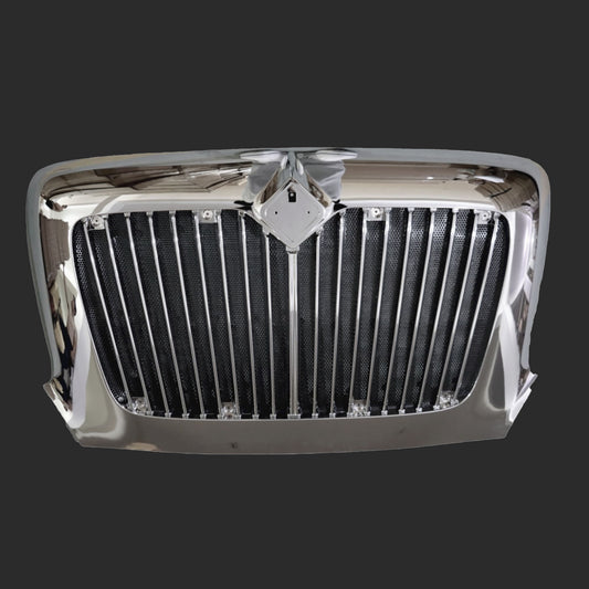 International 8500, 8600 TranStar Grille with Bug Screen - 2002-2016 - Chrome Front Replacement